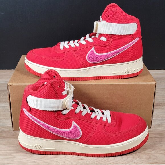 Nike Air Force 1 High Emotionally Unavailable Shoes Mens 10 Red White AV5840-600 - Picture 1 of 11